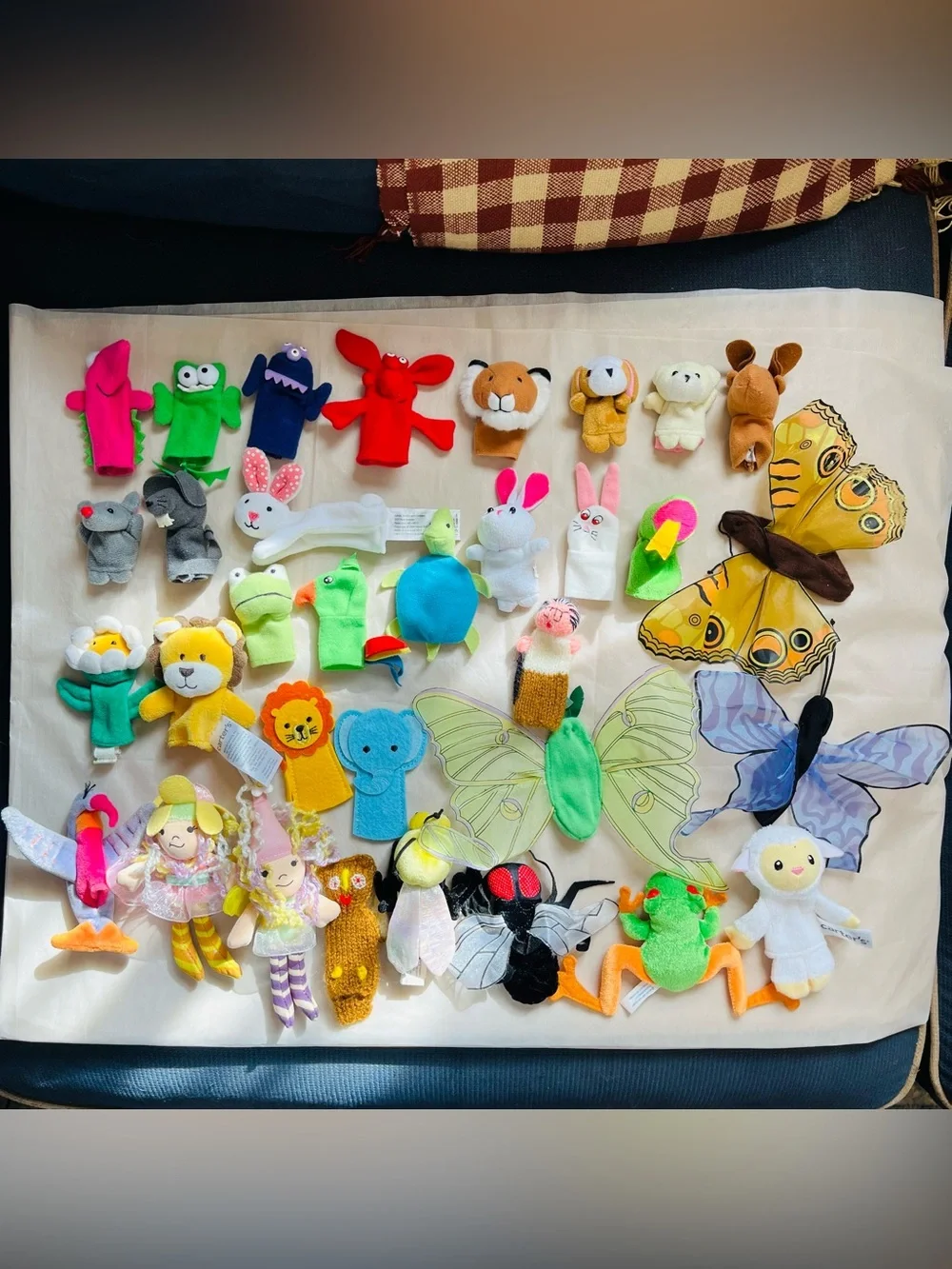 Plush Finger Puppets Lot of 33 Folkmanis Carters Manhattan Toy IKEA
